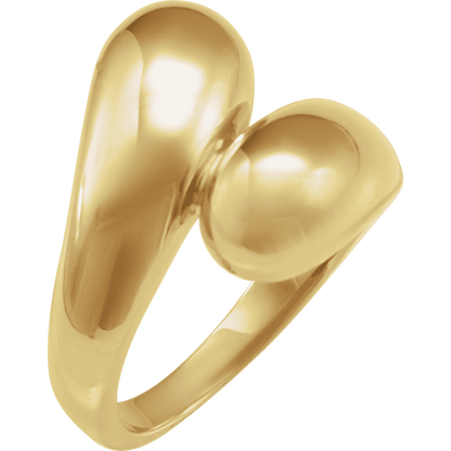 Guerilla Choice sculptural statement ring in polished 14K yellow gold