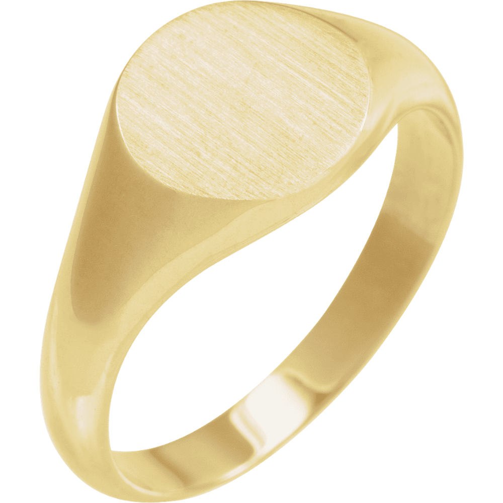 Side profile of the L’Empreinte 14K yellow gold signet ring