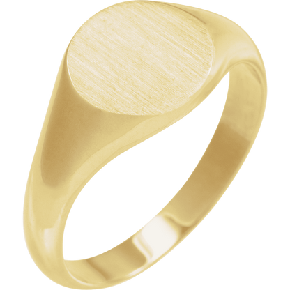 Side profile of the L’Empreinte 14K yellow gold signet ring