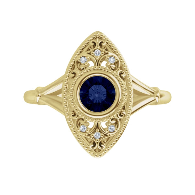 Bleu Héritage Sapphire Vintage Ring