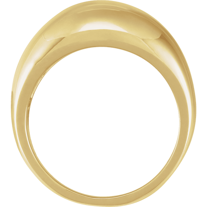 Riviera dome ring in high-polish 14K white gold
