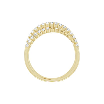 Top view of the Valérie 14K white gold lab-grown diamond ring