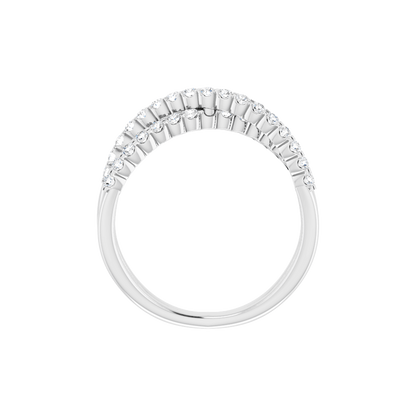 Top view of the Valérie yellow gold lab-grown diamond ring