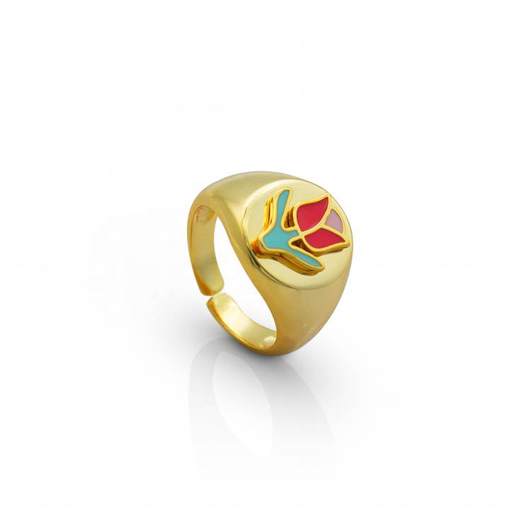 CHARM GOLD FLOWER RING | charm-gold-flower-ring | Ring | Guerilla Choice