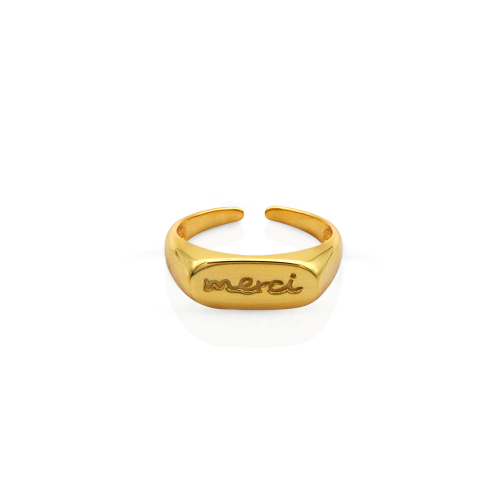 MERCI GOLD RING | merci-gold-ring | Ring | Guerilla Choice