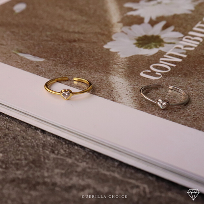CRYSTAL HEART RING | crystal-heart-ring | Ring | Guerilla Choice