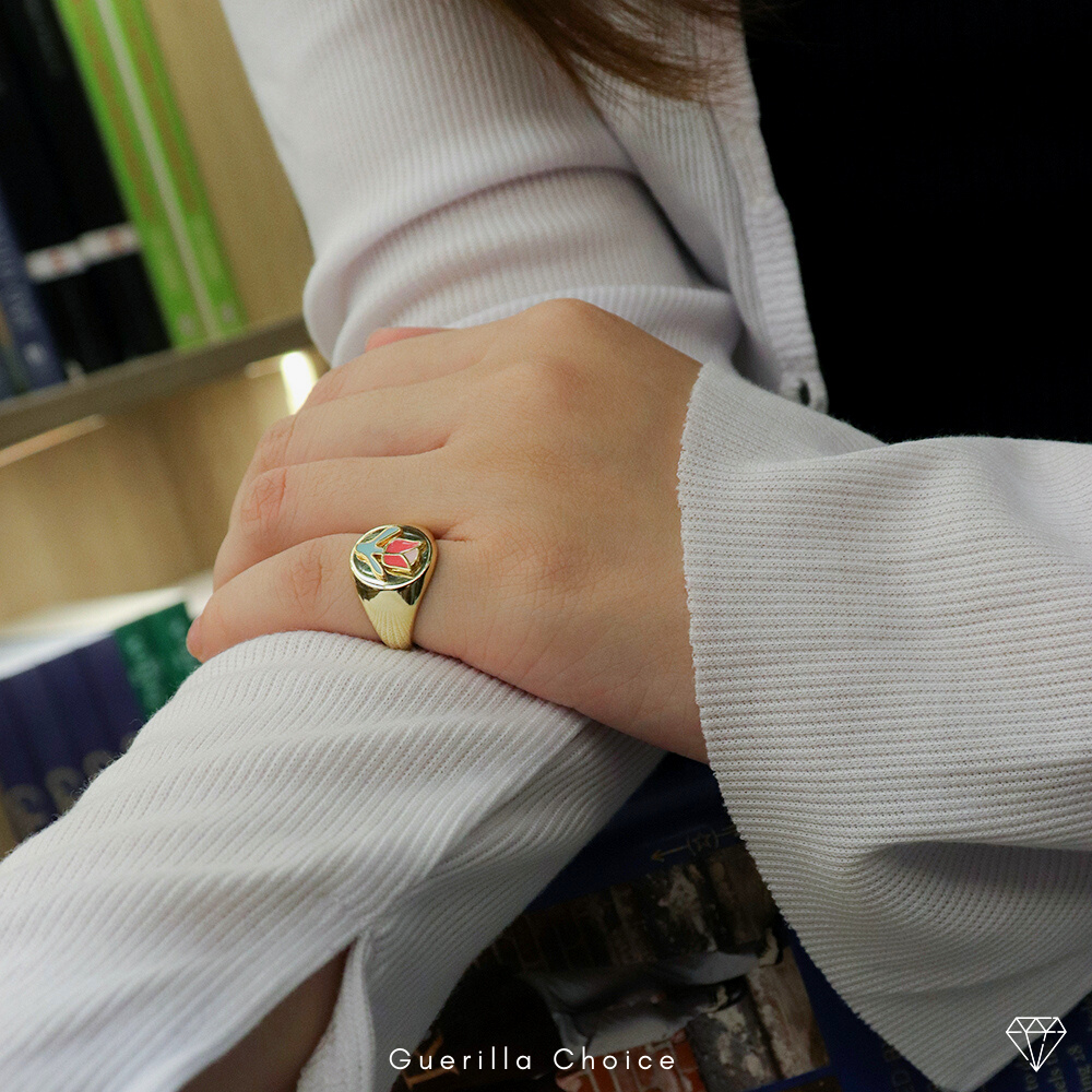 CHARM GOLD FLOWER RING | charm-gold-flower-ring | Ring | Guerilla Choice