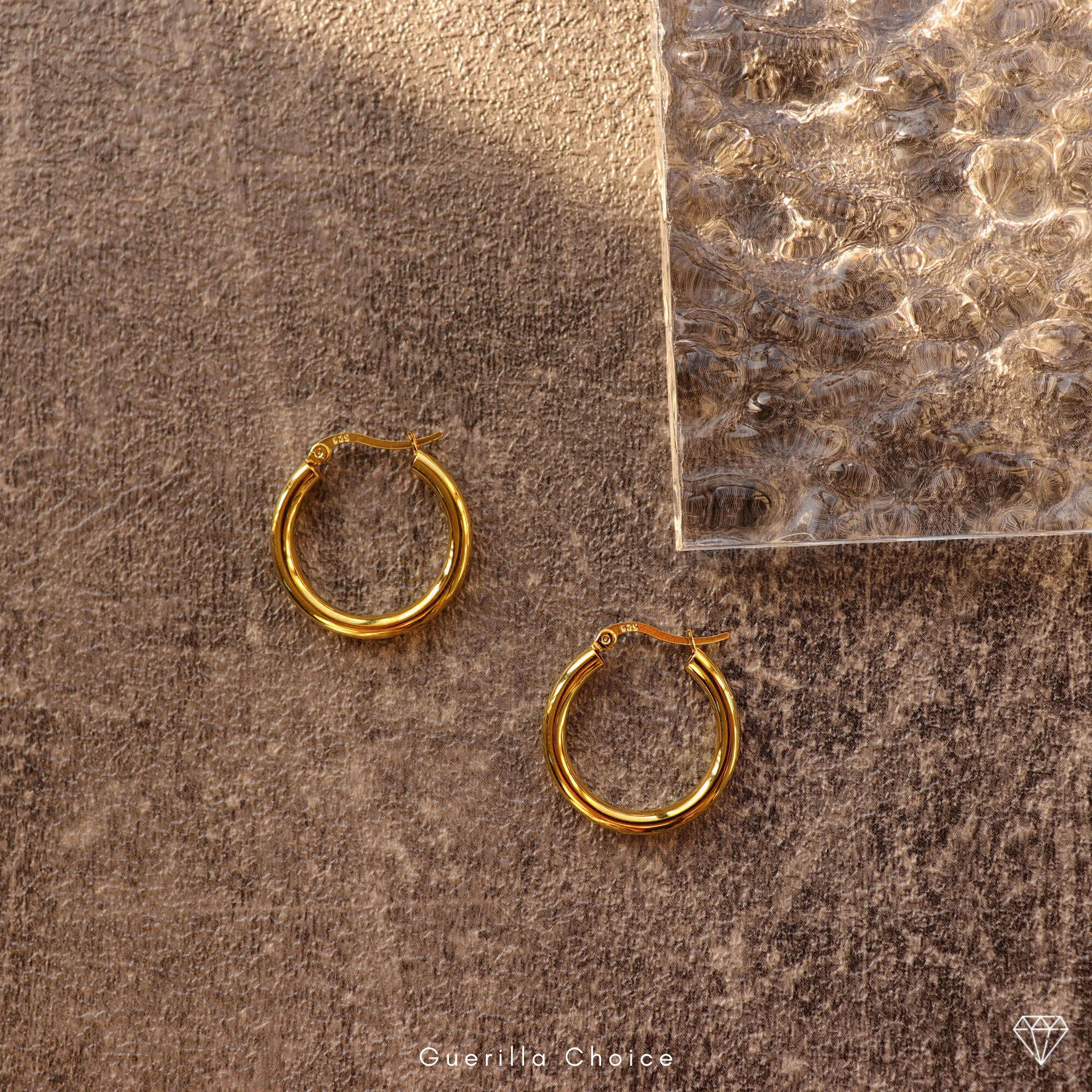 Earring CLAIRE 15mm18 KT Rose Gold | Earrings, Diamond cuts, Diamond white