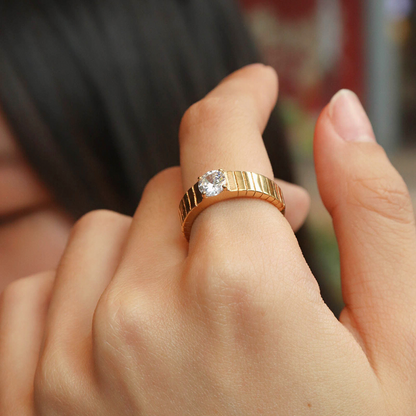 Cossete Crystal Gold Ring | cossete-crystal-gold-ring | Ring | Guerilla Choice