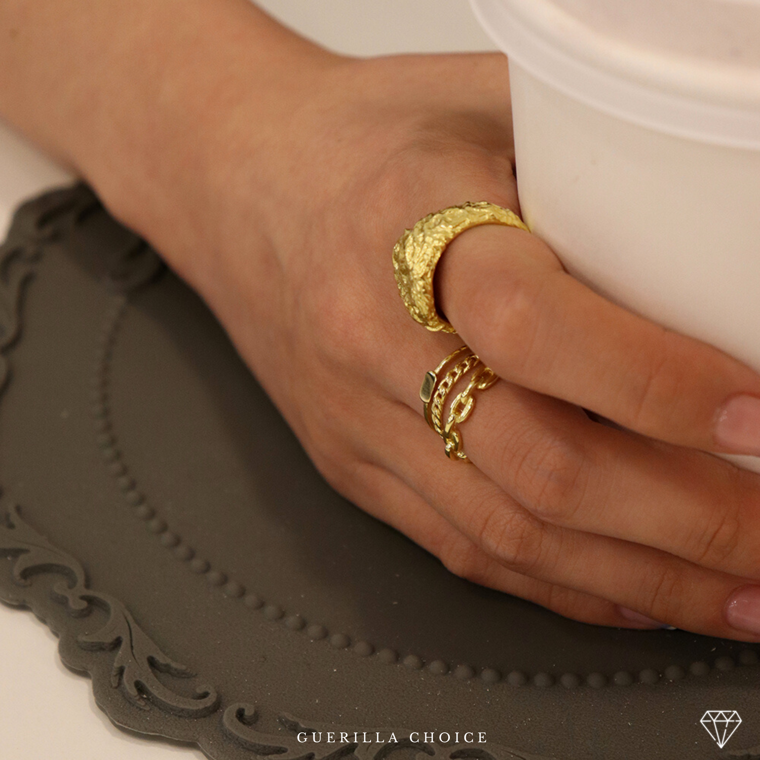 GRAZIA GOLD STACK RING | grazia-gold-stack-ring | Rings | Guerilla Choice