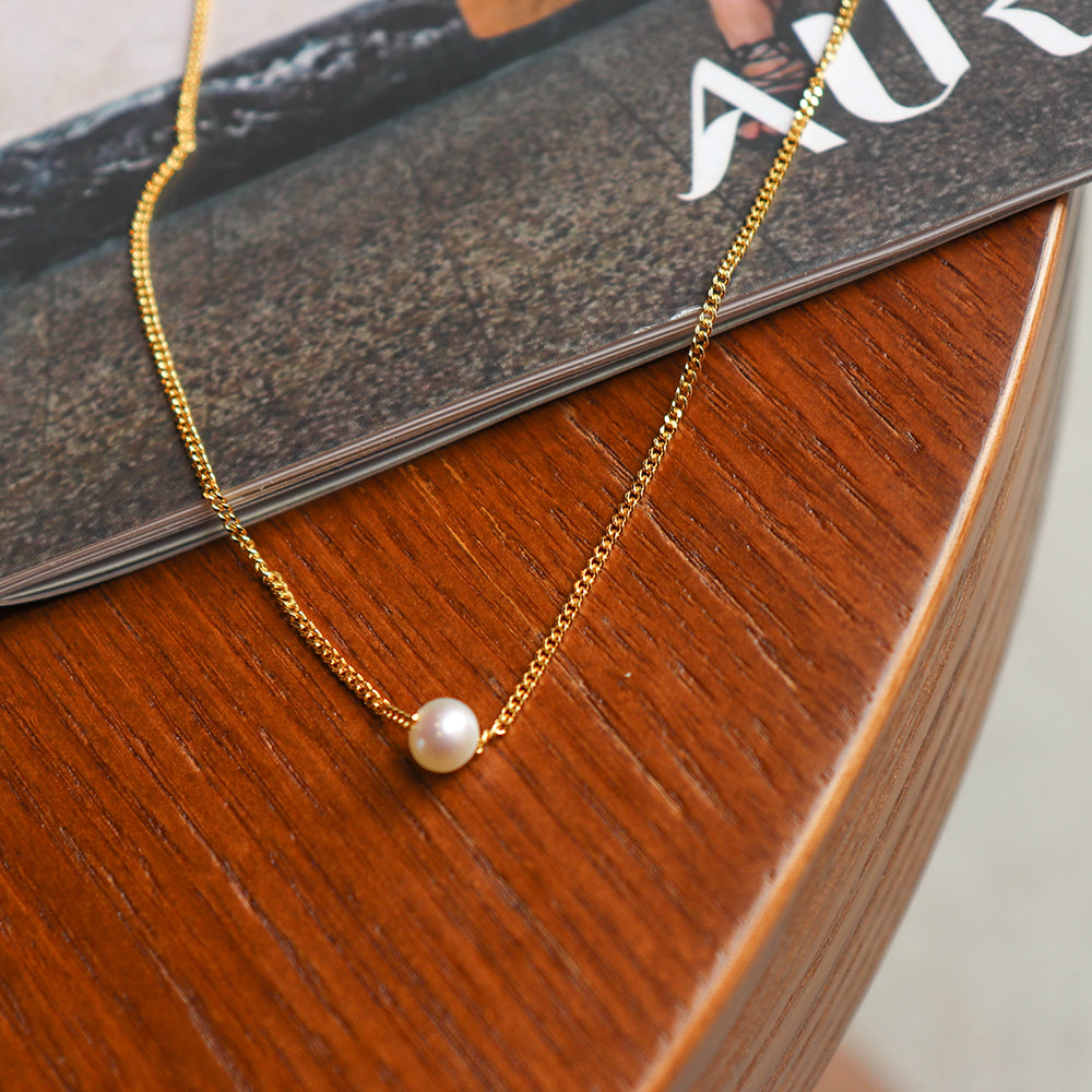 ELAYNE GOLD PEARL NECKLACE | elayne-gold-pearl-necklace | Necklace | Guerilla Choice
