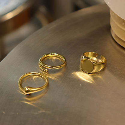 GOLD SIGNET RINGS SET | gold-signet-rings-set | Ring | Guerilla Choice