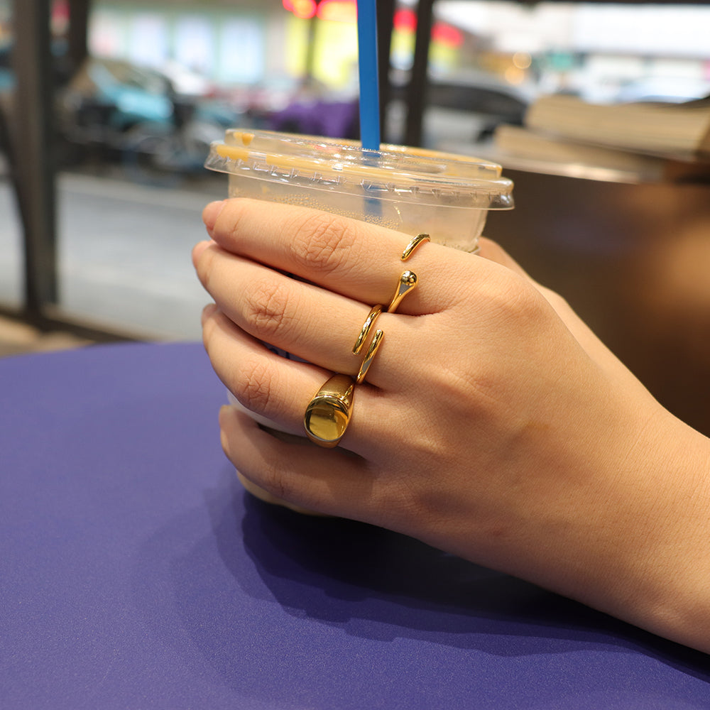 GOLD SIGNET RINGS SET | gold-signet-rings-set | Ring | Guerilla Choice