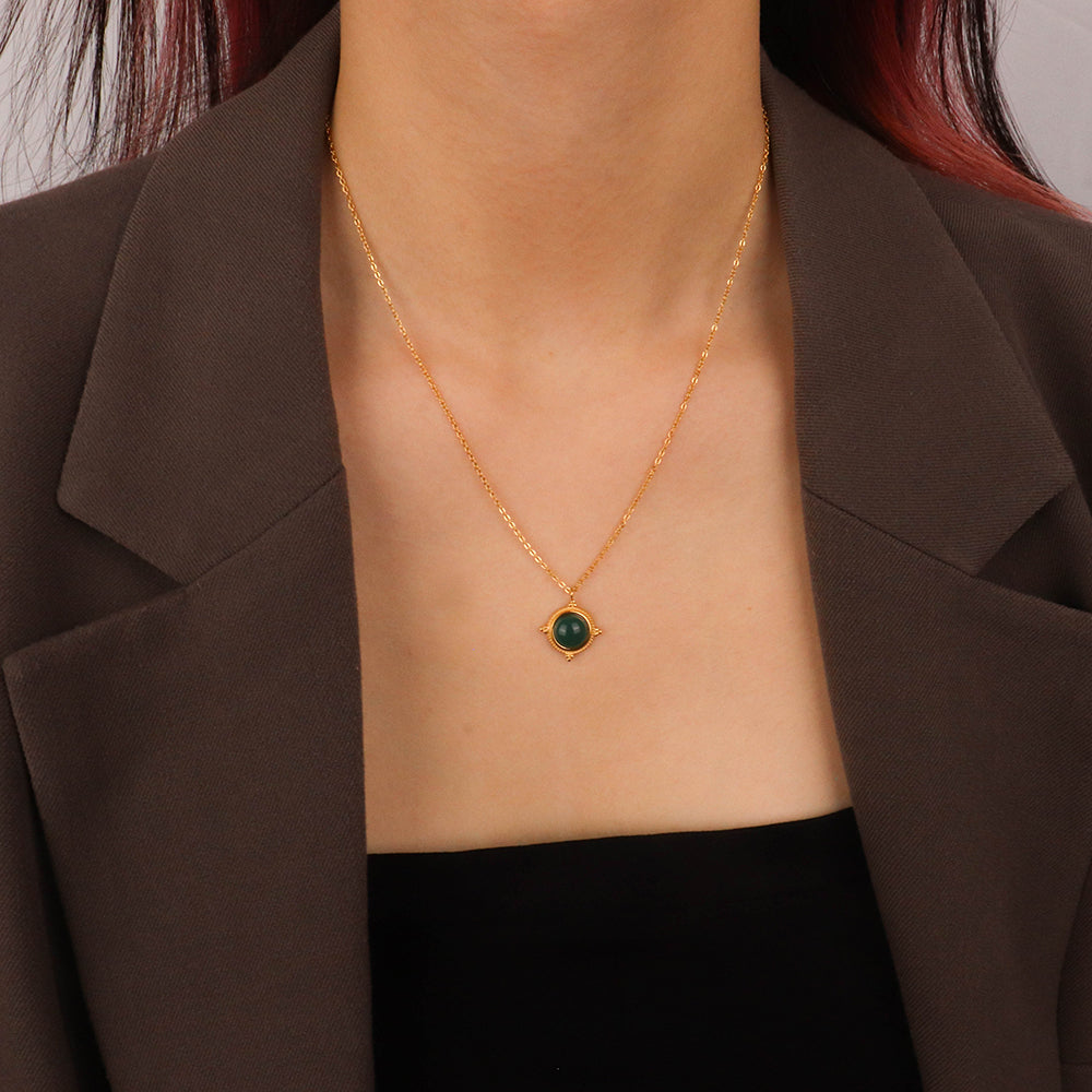 GREEN CAT EYE NECKLACE | green-cat-eye-necklace | Necklaces | Guerilla Choice