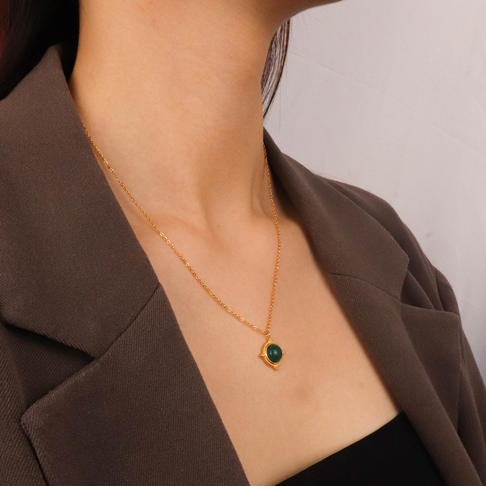 GREEN CAT EYE NECKLACE | green-cat-eye-necklace | Necklaces | Guerilla Choice