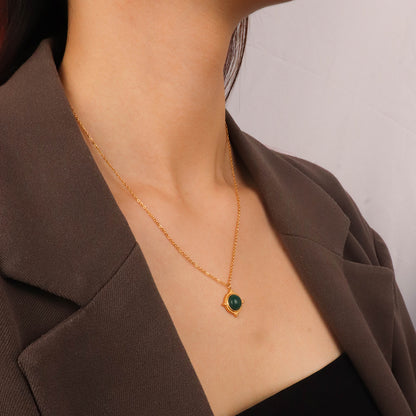 GREEN CAT EYE NECKLACE | green-cat-eye-necklace | Necklaces | Guerilla Choice