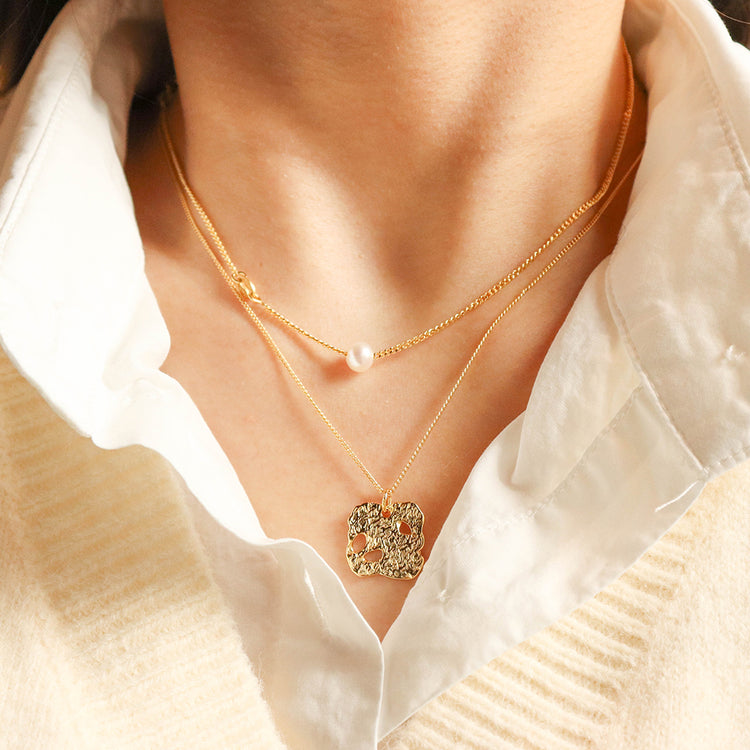 ELAYNE GOLD PEARL NECKLACE | elayne-gold-pearl-necklace | Necklace | Guerilla Choice