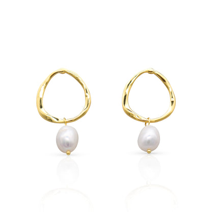 SEASHELL GOLD PEARL EARRINGS | seashell-gold-pearl-earrings | Earrings | Guerilla Choice