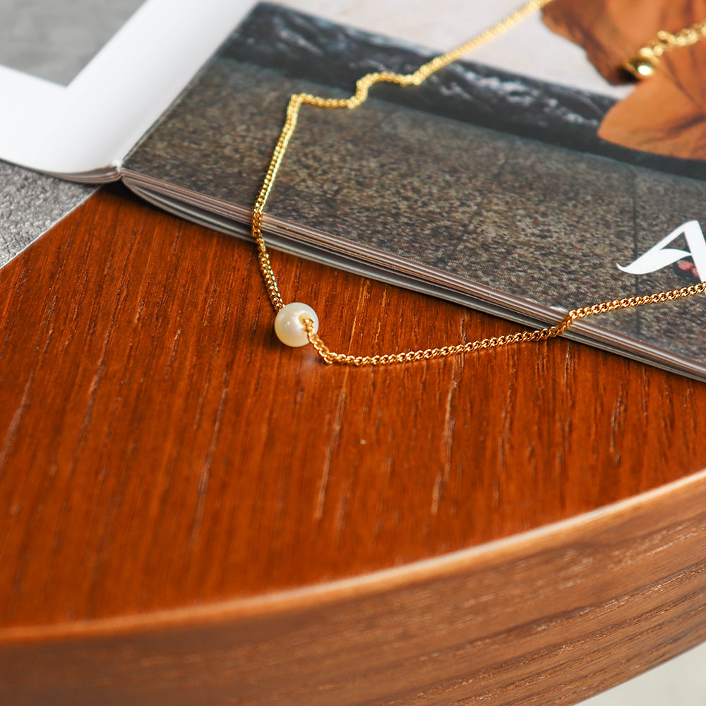 ELAYNE GOLD PEARL NECKLACE | elayne-gold-pearl-necklace | Necklace | Guerilla Choice