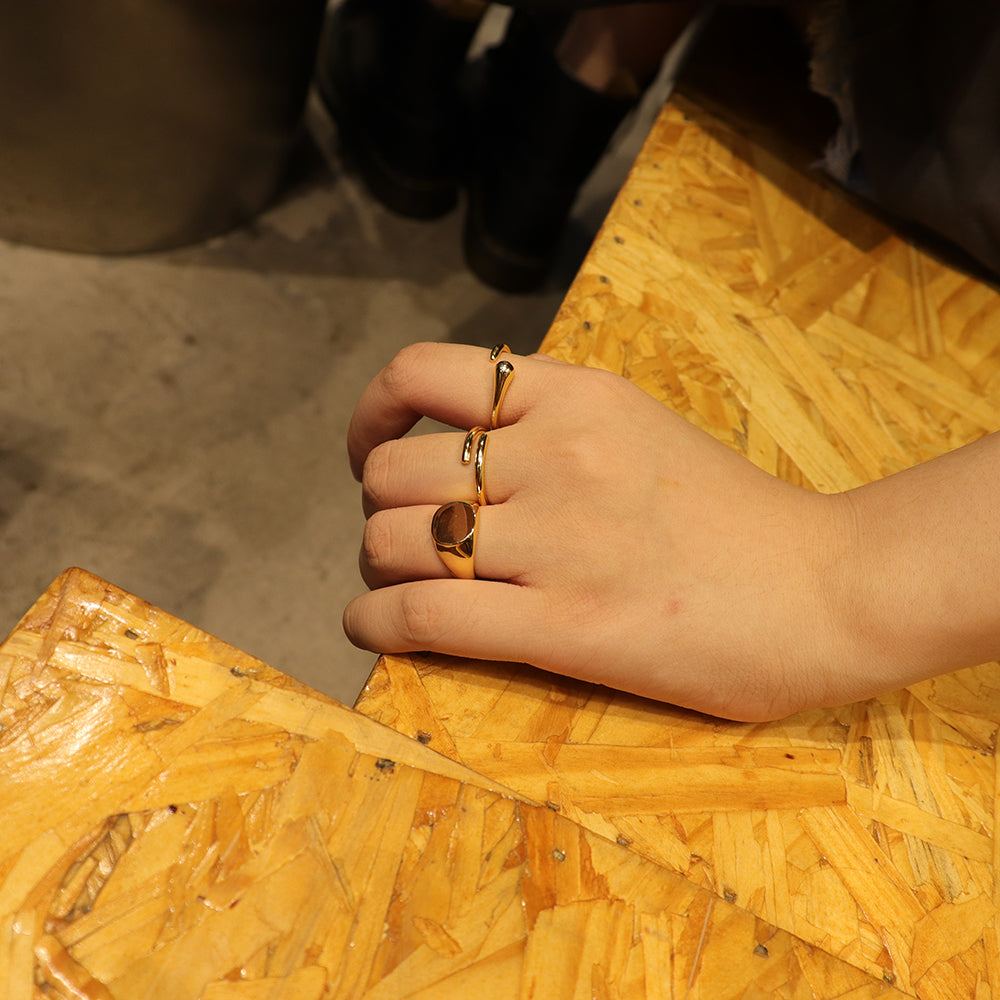 GOLD SIGNET RINGS SET | gold-signet-rings-set | Ring | Guerilla Choice